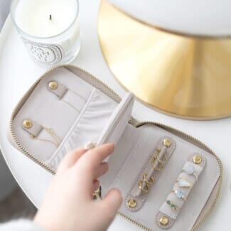 Stackers Compact Jewellery Roll – Taupe