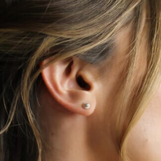 Pearl with a Twist Silver Stud Earrings