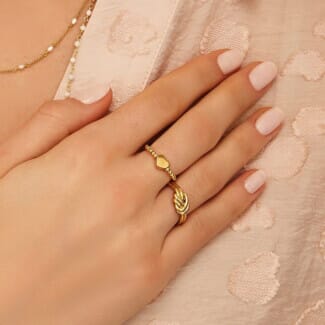 Outlet Lover's Knot Gold Plated Ring