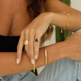 NU & MII Radiance Gold Plated Ring