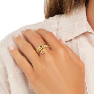 Rigel Personalised Gold Plated Ring