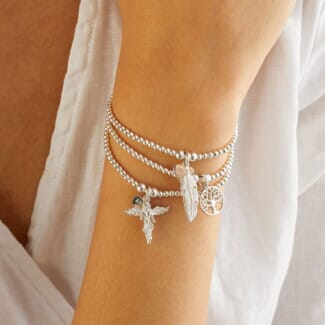 Santeenie Silver Charm Bracelet - My Guardian Angel