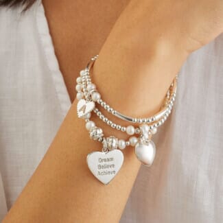 Suka Hearts Pearl Bracelet Stack