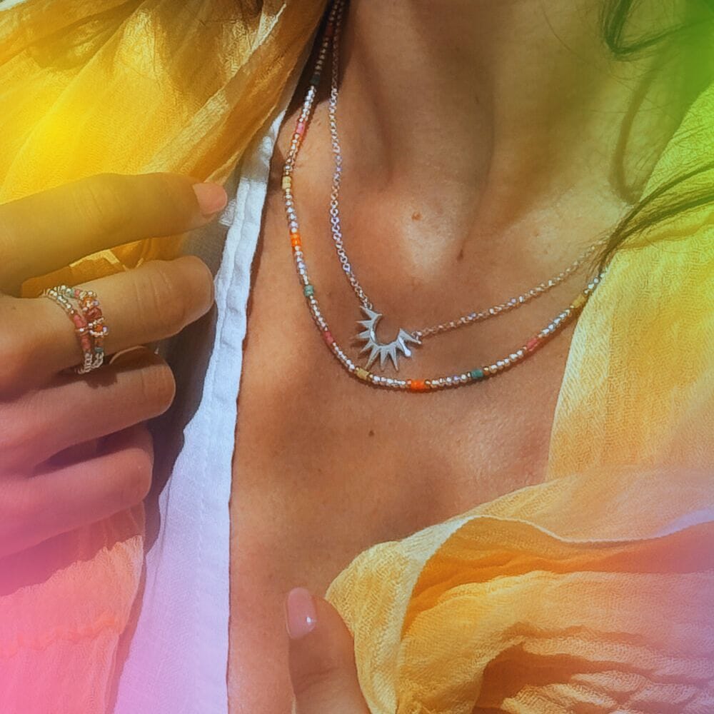 Stack up on mixed metal gold and silver jewellery.
