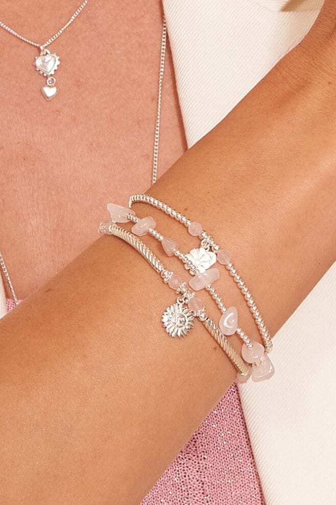Get a Spring in your step with this gorgeous stand-out 3-strand bracelet stack.