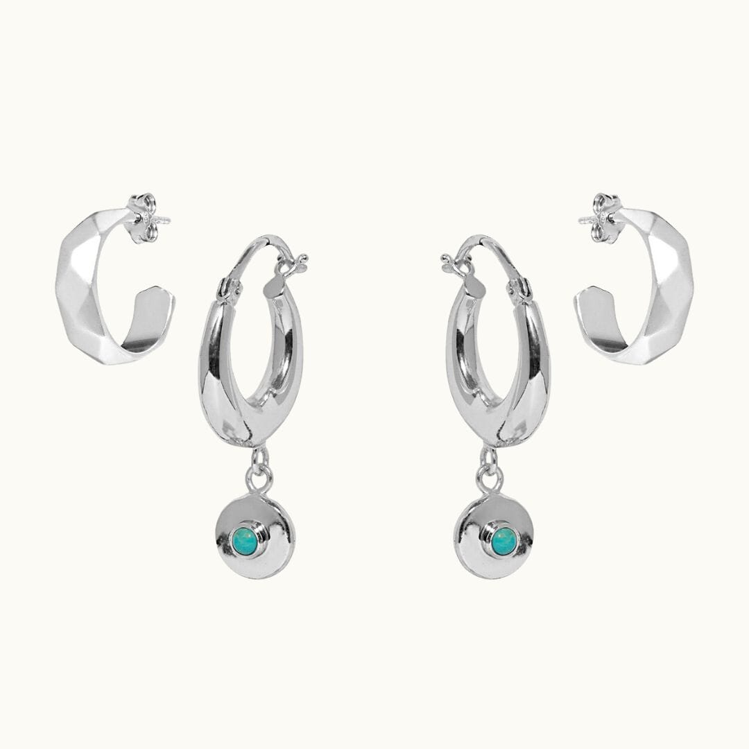 925 Sterling Silver earring sets from Annie Haak and NU&MII, perfect for Summer.