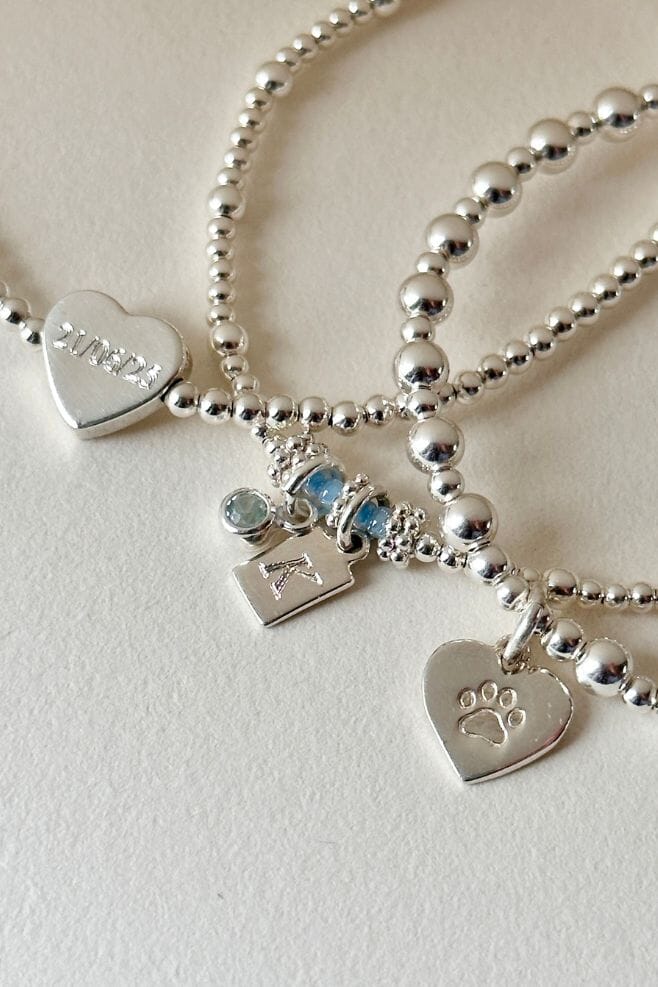 Build your dream bracelet stack with personalised charm bracelets.