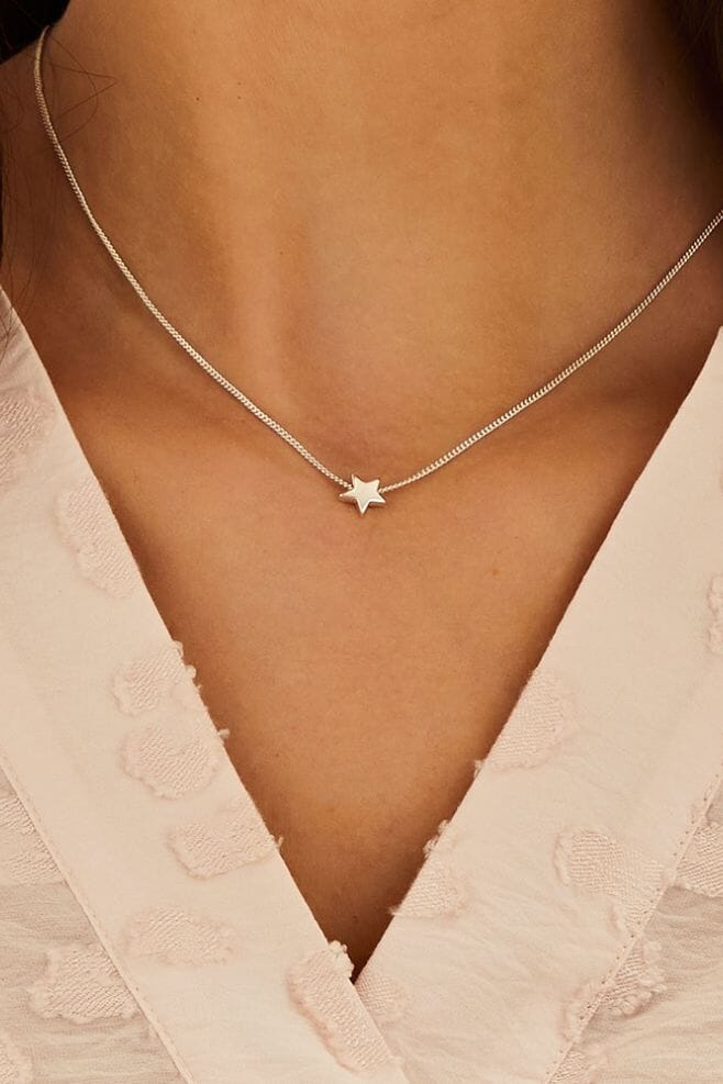 Our classic Boxed Star charm, threaded onto a 925 Sterling Silver chain for an elegant and simple look.