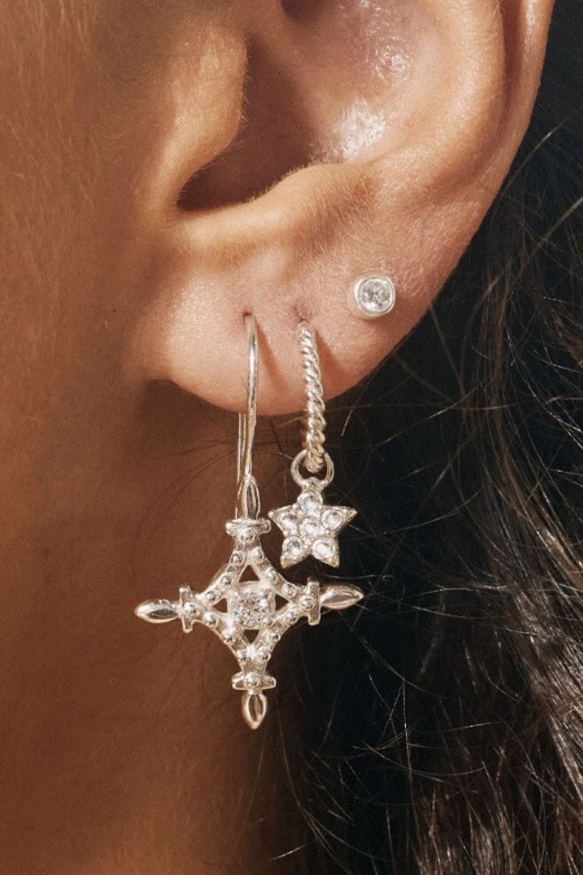 Stud earrings handcrafted in 925 Sterling Silver and finished with the appropriate semi-precious stone that reflects the month of birth.