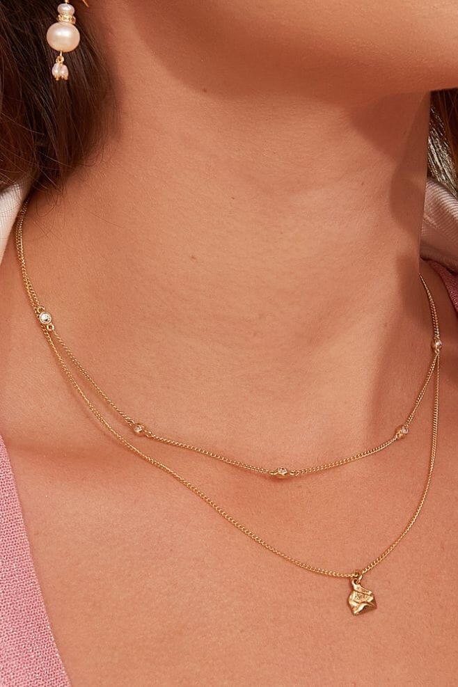 The Edith Crystal is a unique necklace design with a subtle hint of sparkle.