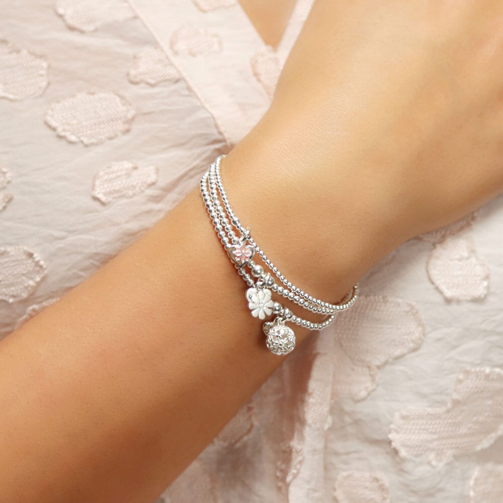 Little Posy Silver Bracelet Stack