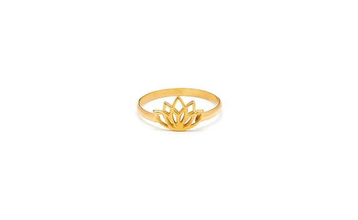 Lotus Flower Gold Ring