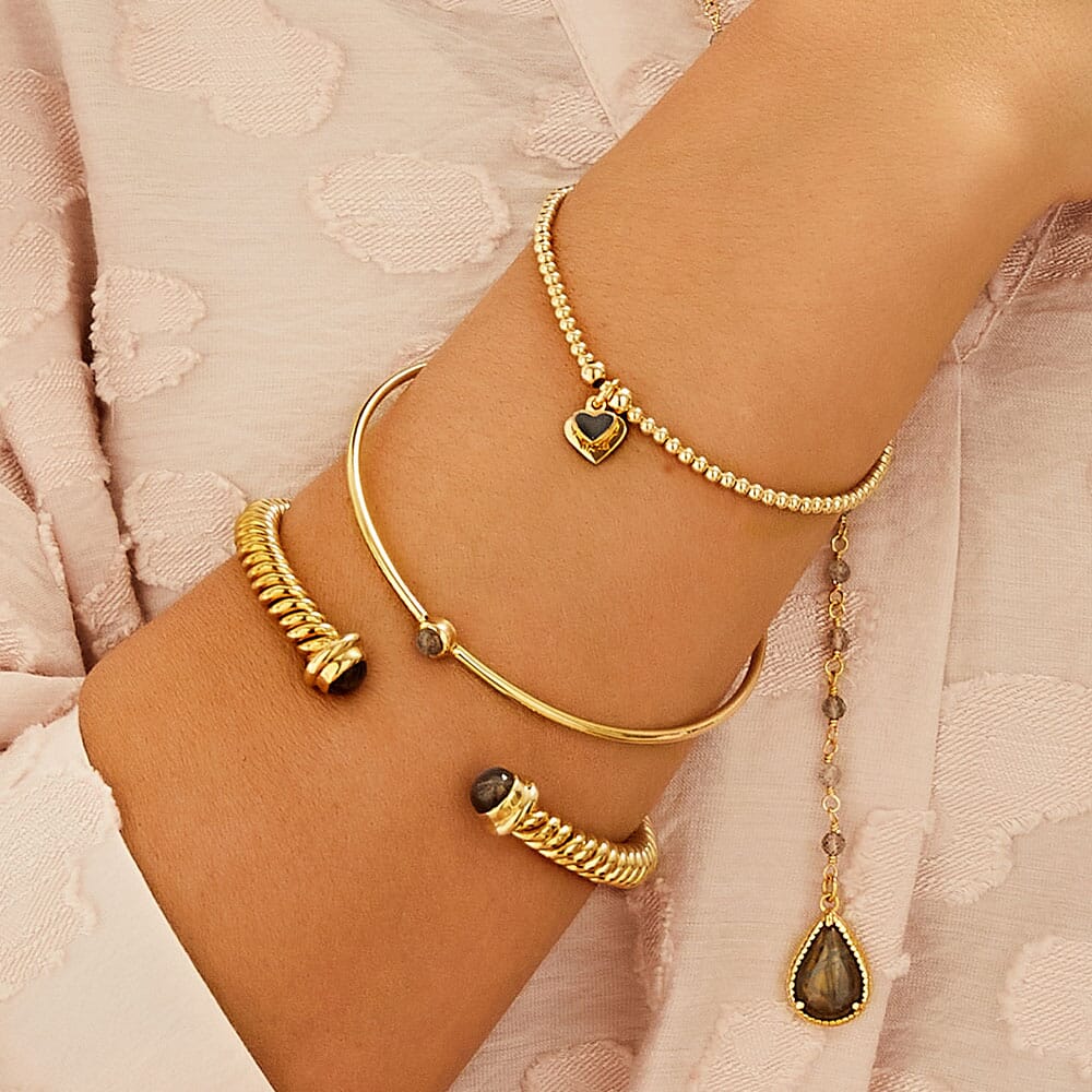 Labradorite Gold Bracelets