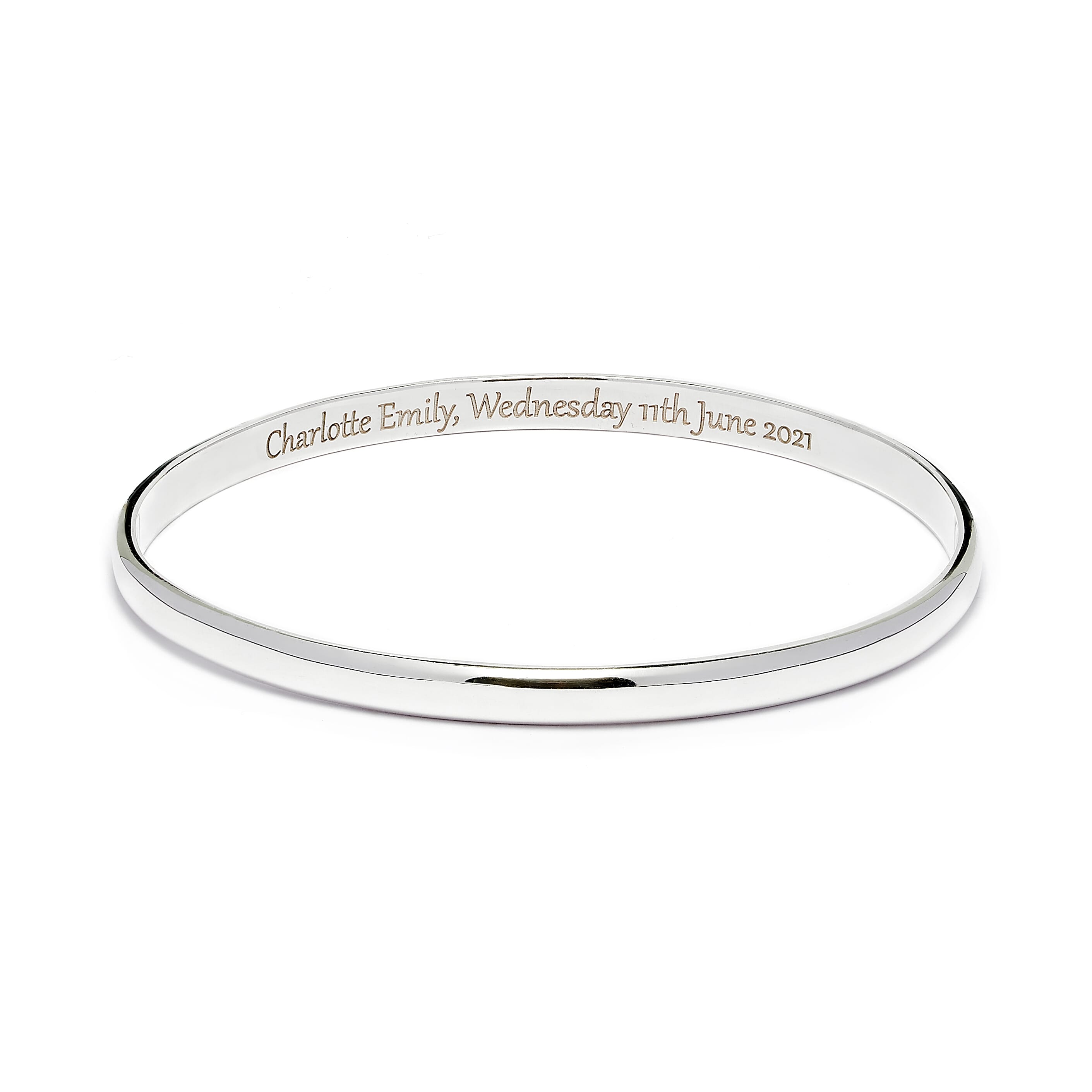 Rigel Personalised Silver Bangle Rigel Personalised Silver Bangle