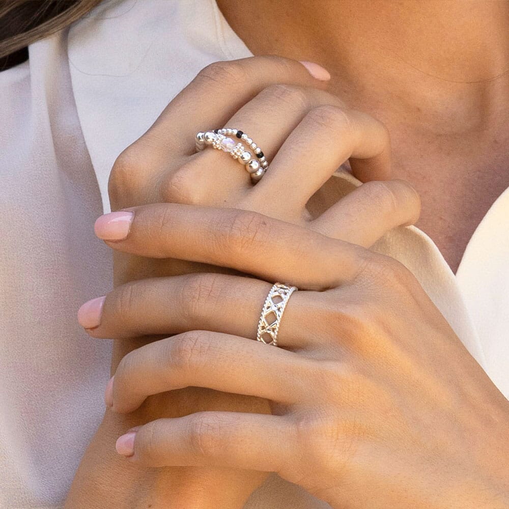 Seri Crystal Silver Ring