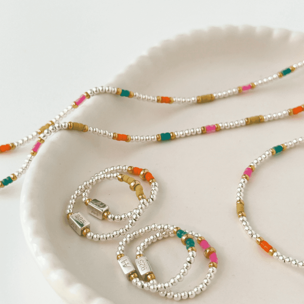 Willow Neon Silver and Gold Plated Necklace