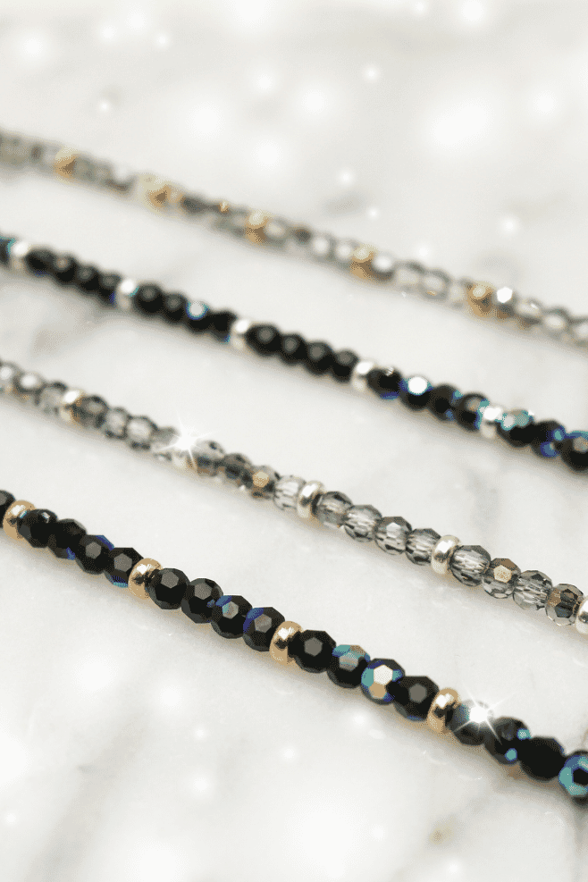 Sparkling jewellery collection featuring crystals, personalised engraving and initials.