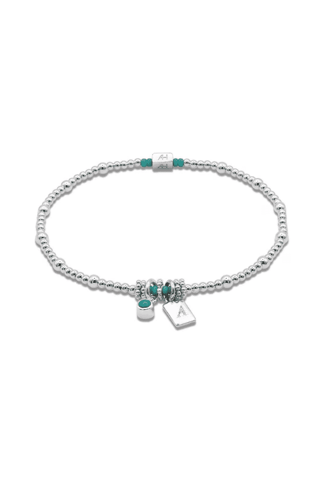 Annie Haak Personalised Zodiac Tag bracelet with semi-precious stone