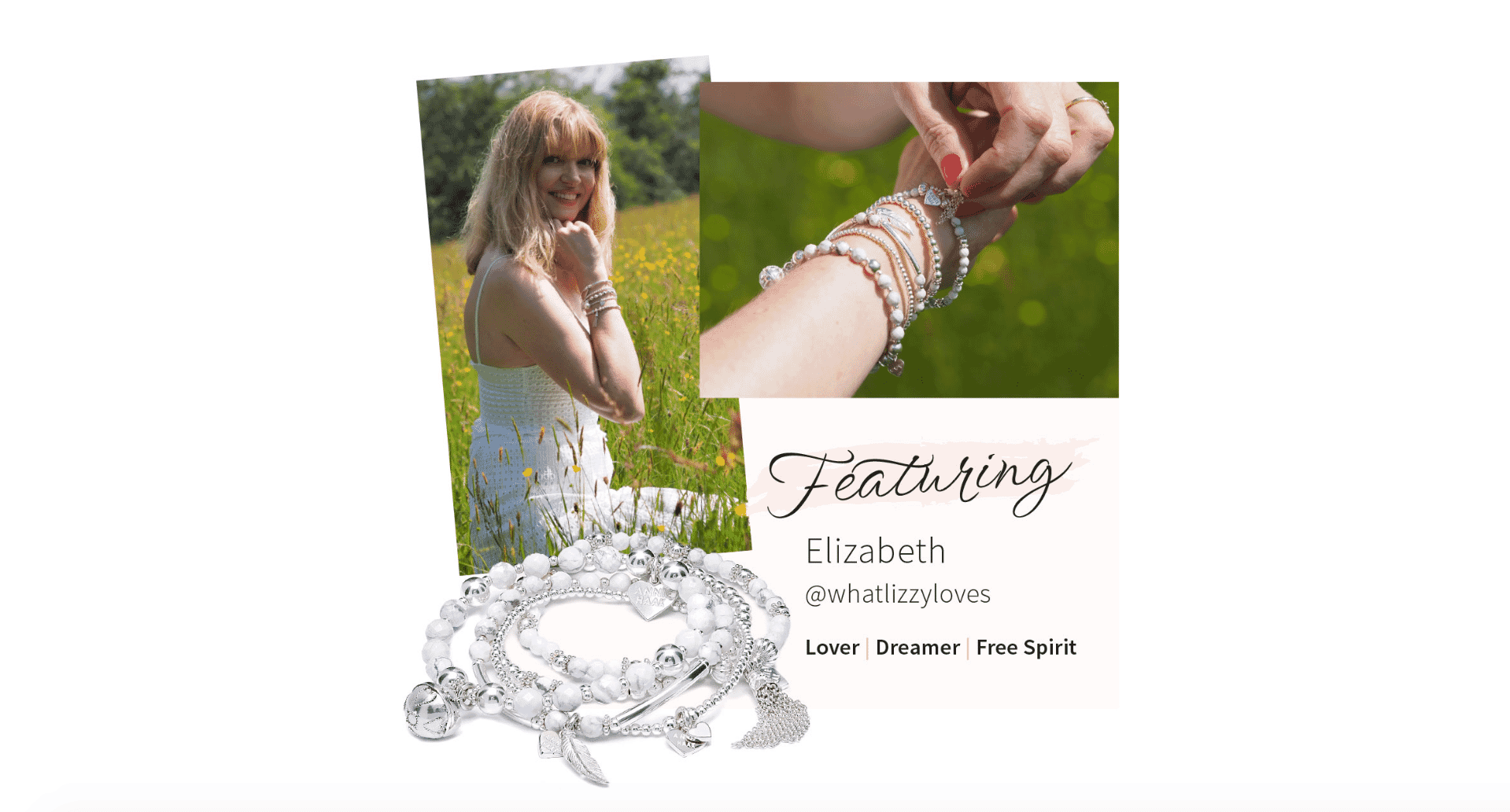 Elizabeth wears Suci Bracelet Stack
