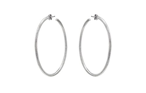 Harper Large Hoop Silver Earrings