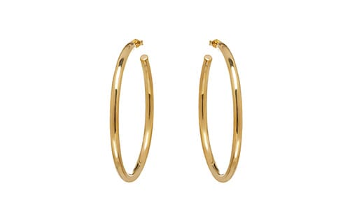 Hollow Hoop Gold Earrings