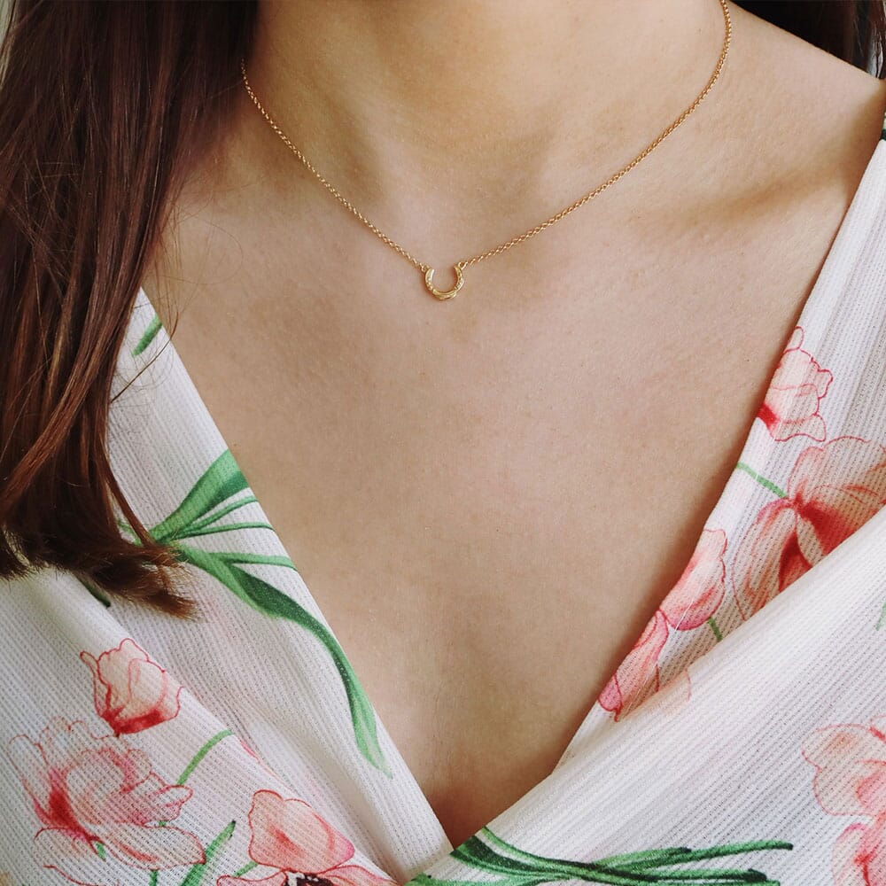 Lucky Horseshoe Gold Necklace