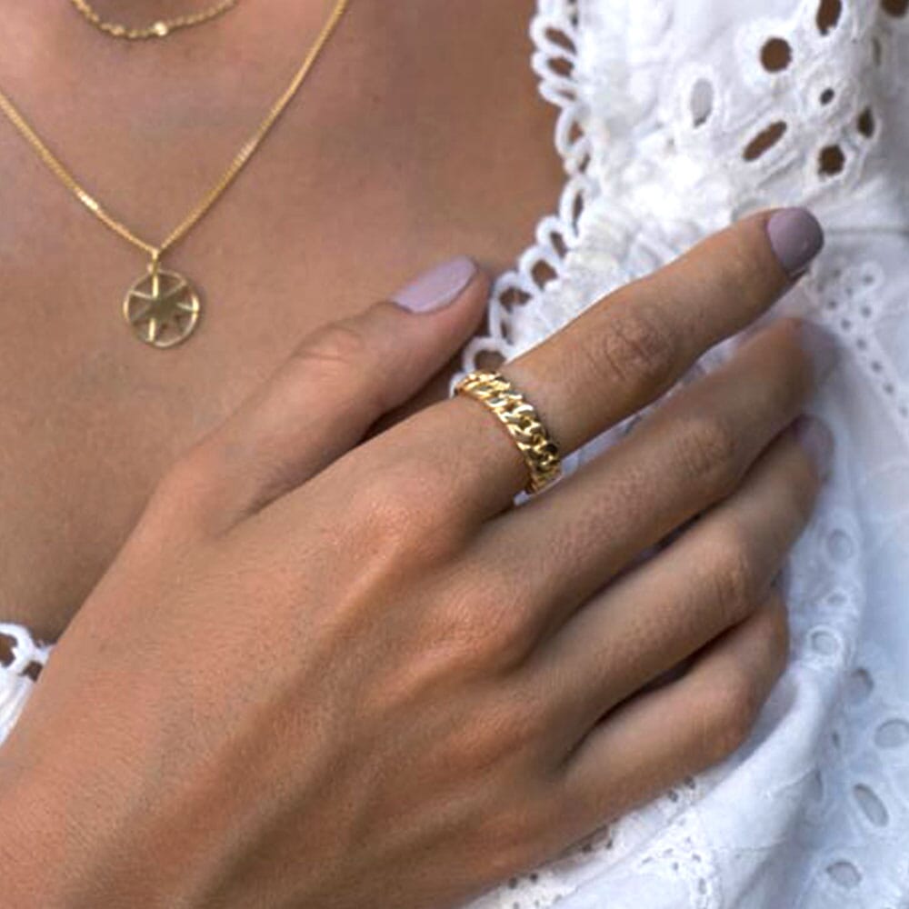 NU & MII 90s Chain Gold Ring
