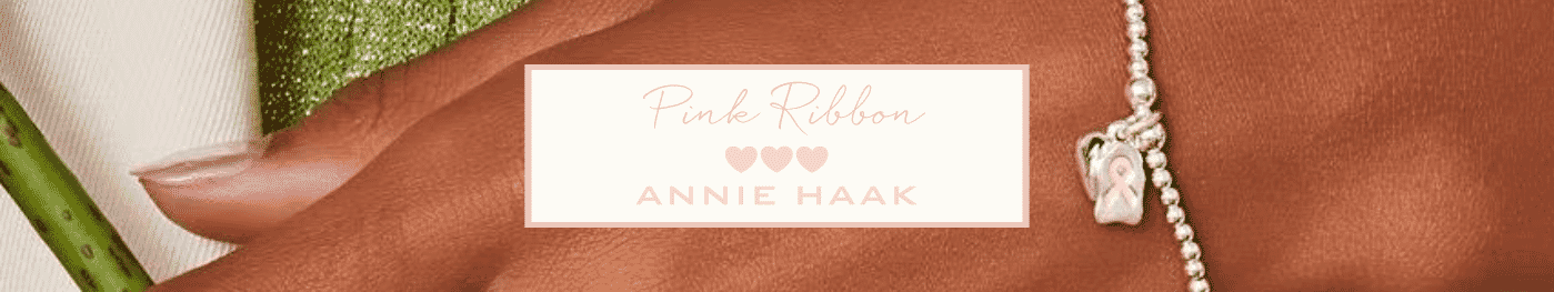 Designed in support of Annie Haak’s chosen charity, 50% of proceeds from the Pink Ribbon Collection will be donated directly to the Future Dreams House.