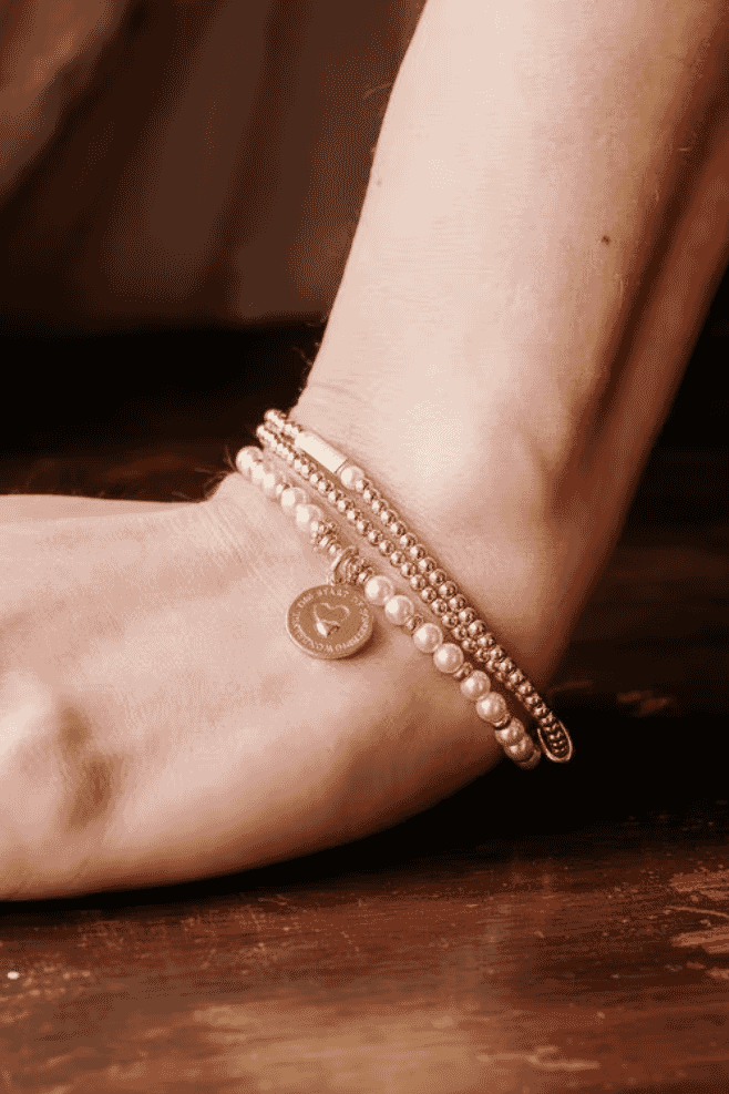 Pearls of Love Personalised Gold Plated Charm Bracelet - The Start of Something Wonderful