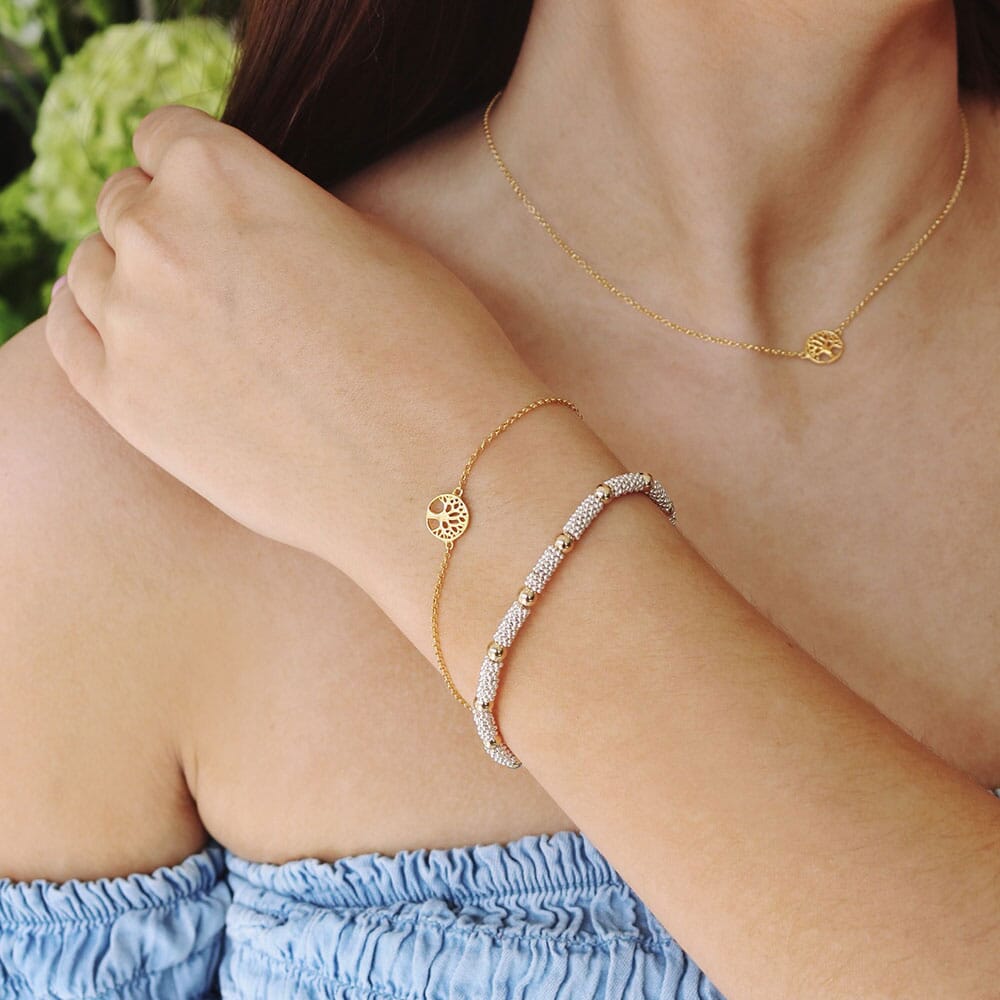 Tree of Life Gold Bracelet and Necklace