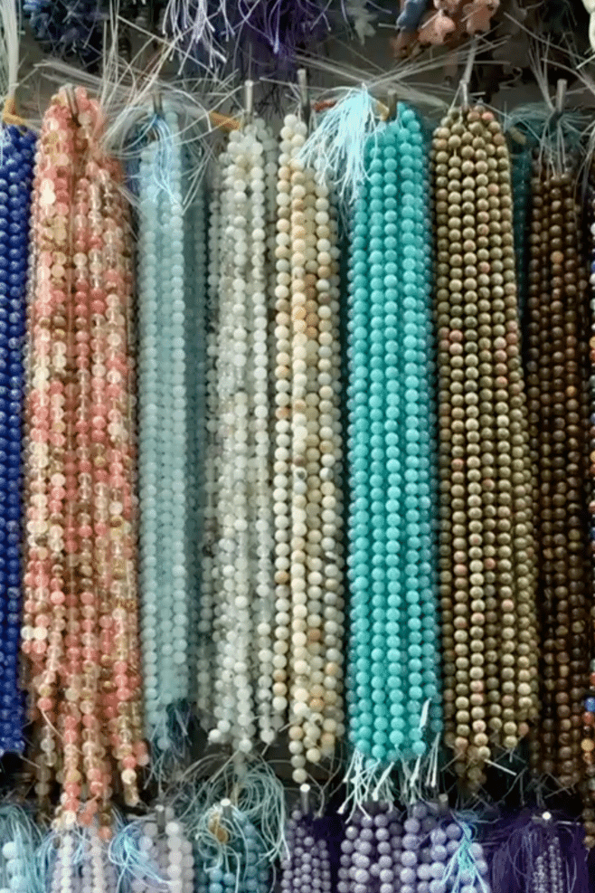 Colourful jewellery beads