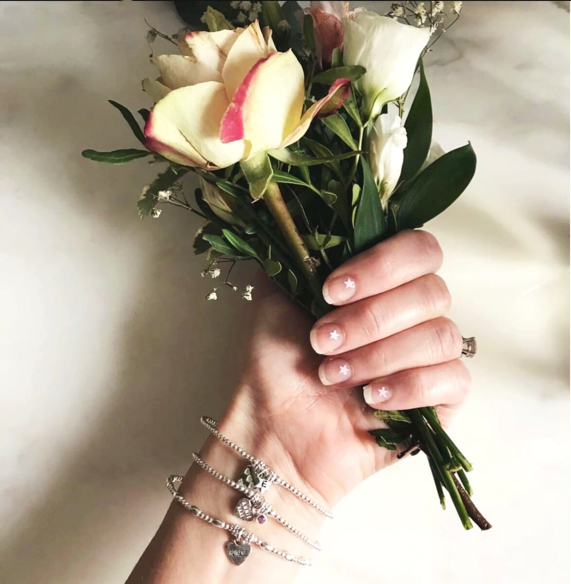 Stacking Gold Necklaces Sash wears Zodiac Bracelet Stack