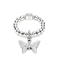 Butterfly mini charm ring