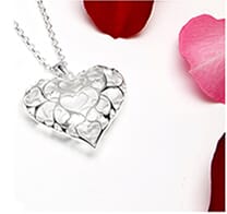 Silver Necklace heart