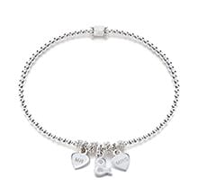 MR & MRS SILVER CHARM BRACELET 