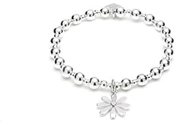 orchid silver charm bracelet