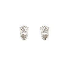 MARQUISE SILVER EARRINGS - CLEAR CRYSTAL MARQUISE SILVER EARRINGS - CLEAR CRYSTAL