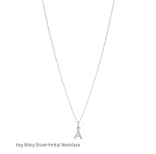 Itsy Bitsy Silver Initial Necklace
