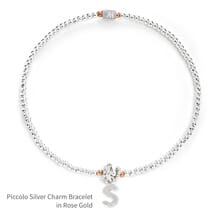 Piccolo Silver Charm Bracelet - Initial
