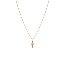 ITSY BITSY FEATHER ROSE GOLD NECKLACE