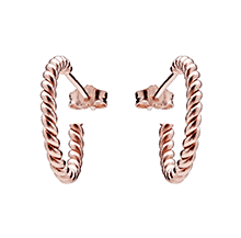TWISTED ROSE GOLD EARRINGS