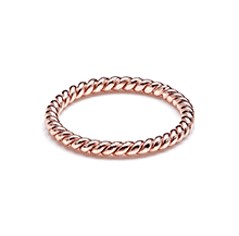 TWISTED ROSE GOLD RING