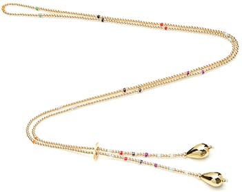 serasi multi coloured gold necklace