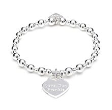 ORCHID PERSONALISED SILVER CHARM BRACELET