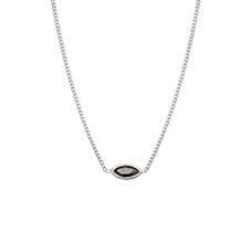 MARQUISE SILVER NECKLACE - HEMATITE MARQUISE SILVER NECKLACE - HEMATITE