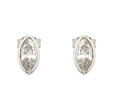 MARQUISE SILVER EARRINGS - CLEAR CRYSTAL MARQUISE SILVER EARRINGS - CLEAR CRYSTAL