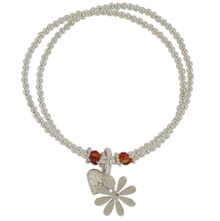 Sari heart flower bracelet