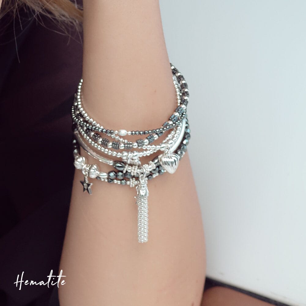 Mini Orchid Silver Charm Bracelet - Best Mum Precious Gems