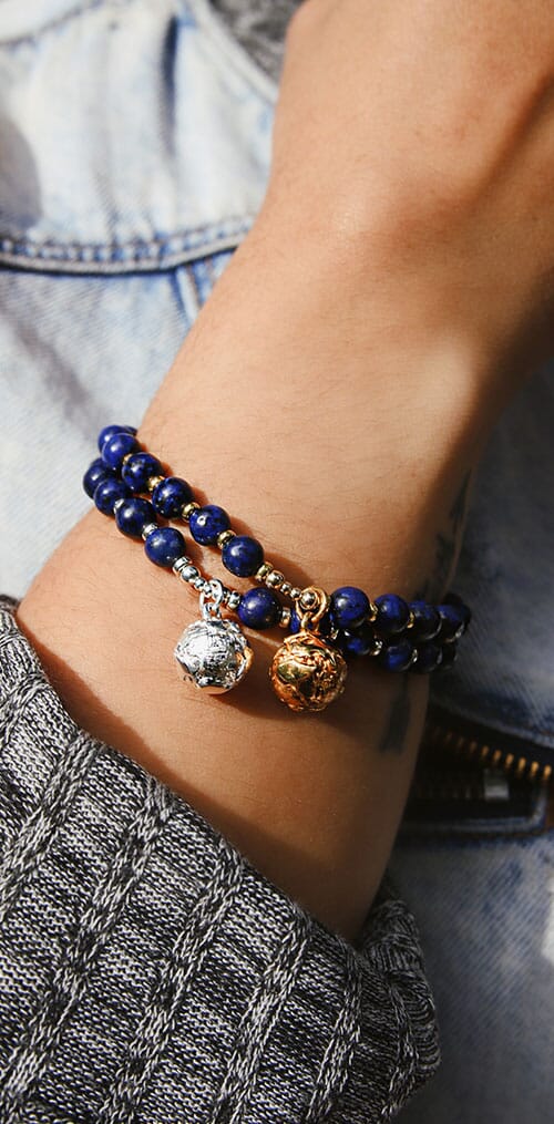 Lapis Lazuli Globe Bracelets