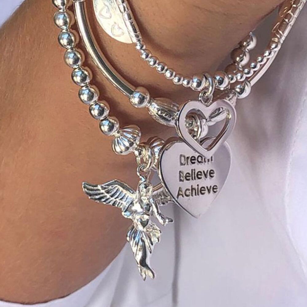 Santi My Guardian Angel Silver Charm Bracelet